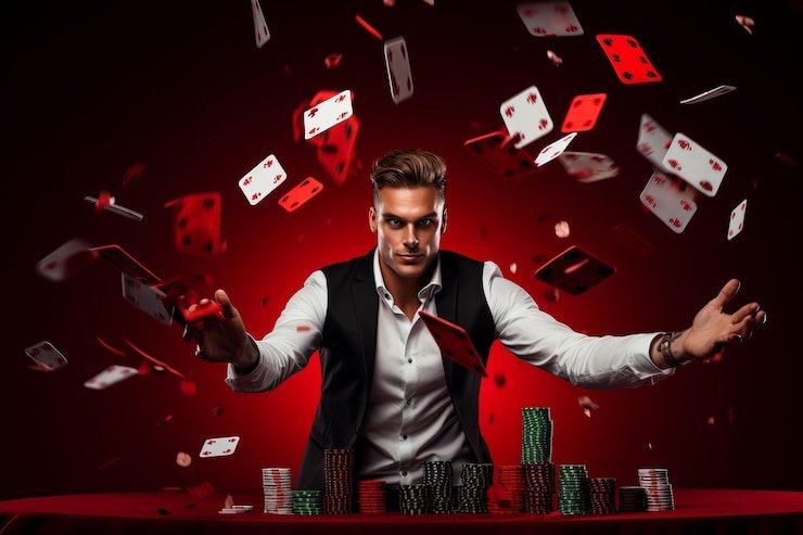 Pengguna membaca promosi 82live di ponsel